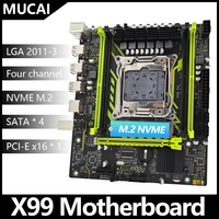 MUCAI X99 P4 Motherboard LGA 2011-3 Supports Intel Xeon Processor Four Channel DDR4 RAM NVME M.2