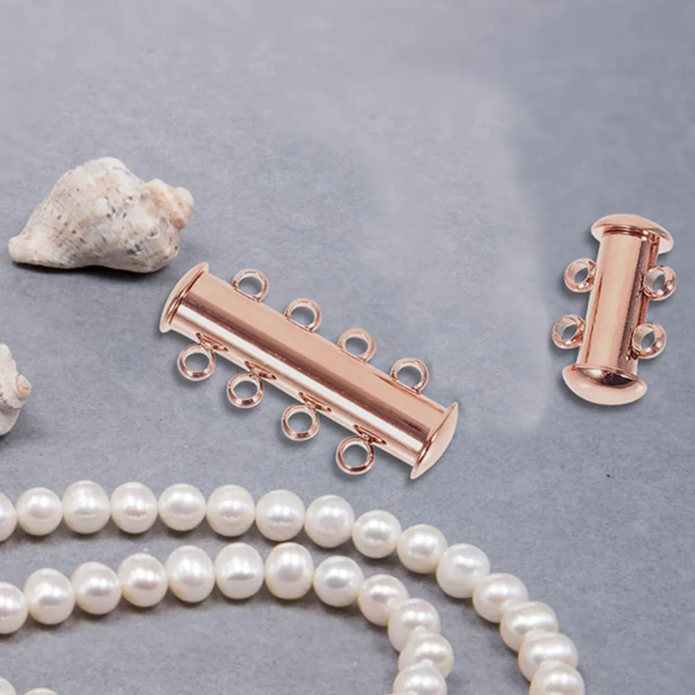 

2 шт. Премиальные металлические застежки для жемчужных браслетов и ожерелий, для самостоятельного изготовления многослойных украшений, с функцией предотвращения спутывания
