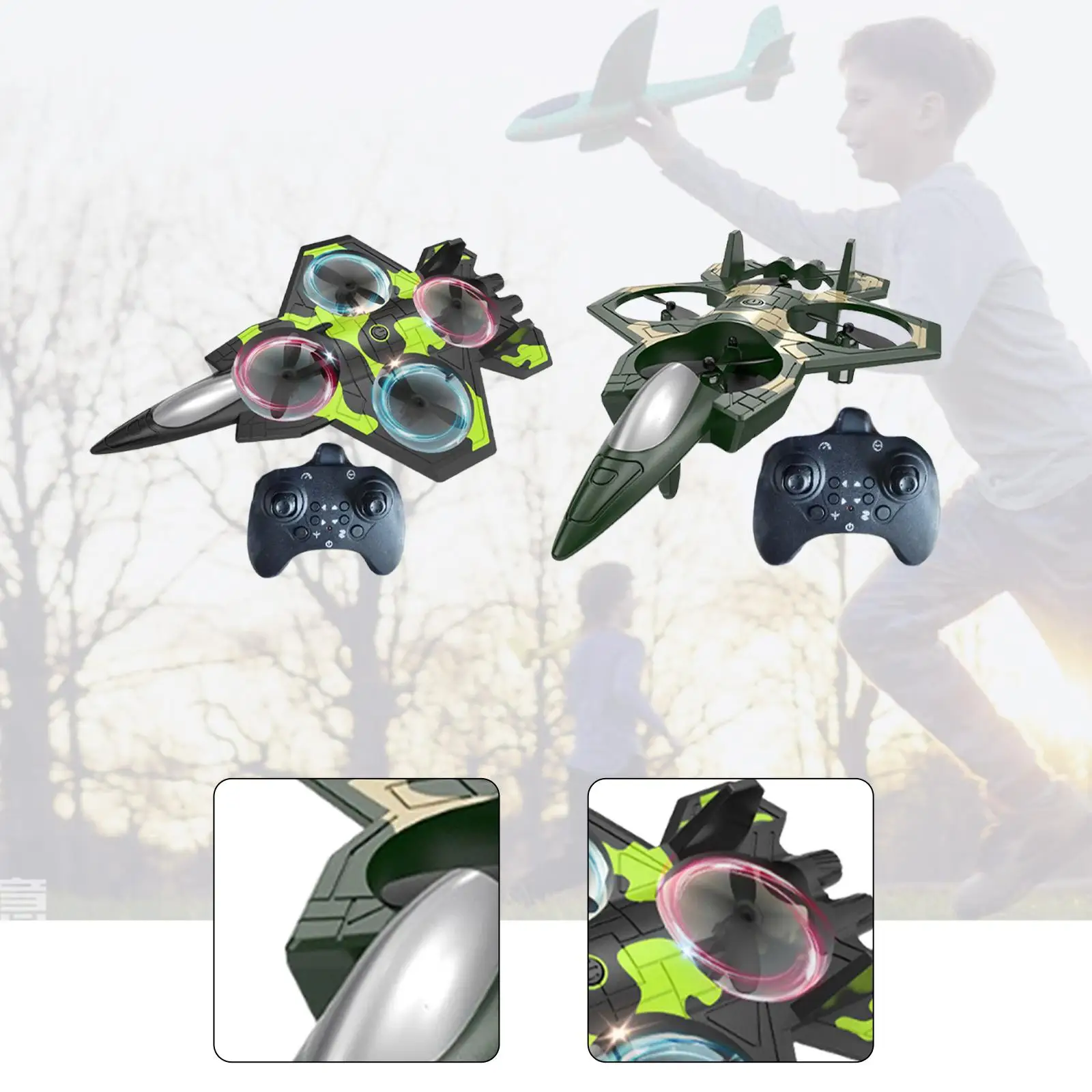 RC الطائرات هدية عيد ميلاد خفيفة الوزن أنيقة حيلة لفة جيت مقاتلة هواية طائرة شراعية RC للأطفال البالغين الأولاد المبتدئين #1