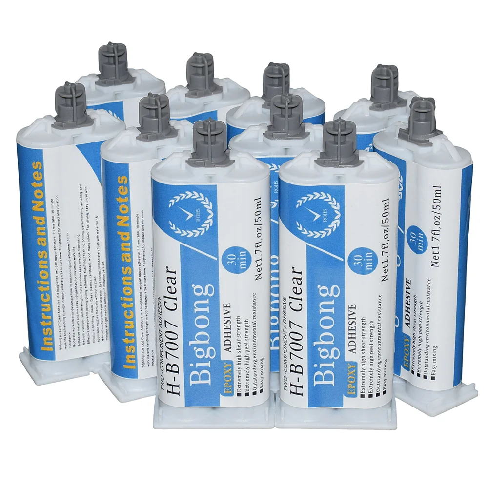 

10pcs Transparent Adhesive Clear Epoxies 1:1 AB Glues 50ml 2 Part Epoxy Resin for Wood Metal Plastic Glass Ceramic Concrete Bond