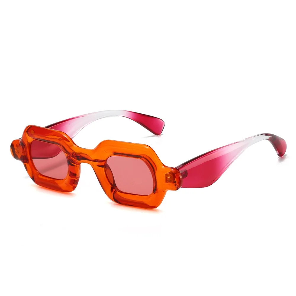 Lunettes de soleil carrées Punk pour femmes et hommes, monture dégradée Hip Hop Y2K, lunettes de soleil de luxe pour vacances, UV400, unisexe, lunettes de plage, nouvelle collection