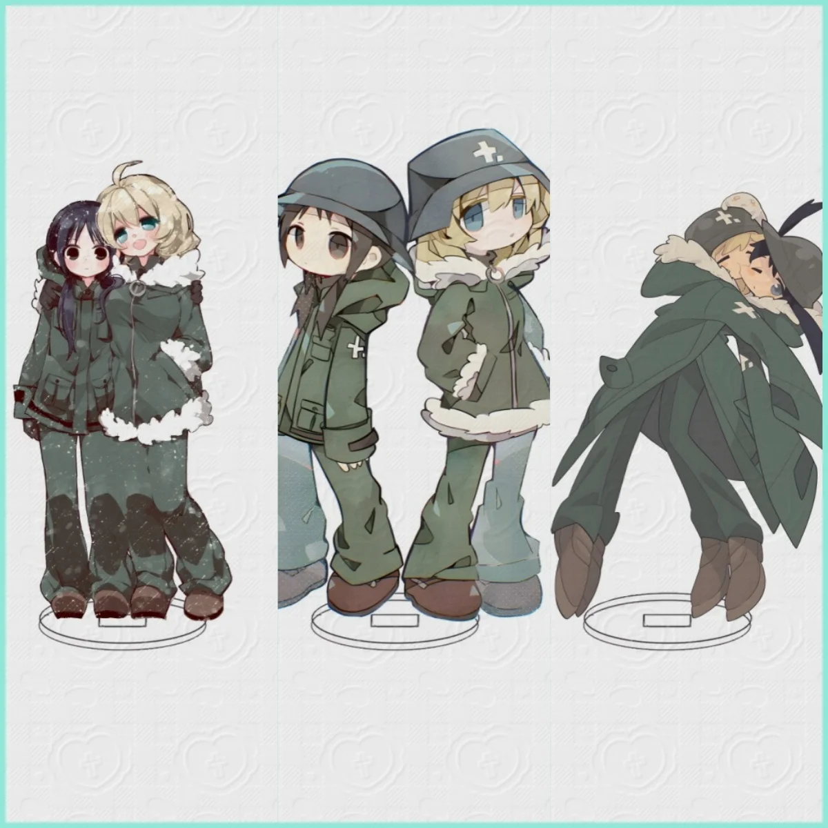 15CM Hot Anime Girls' Last Tour soporte acrílico modelo Cosplay personajes ornamento colección de accesorios regalos de navidad