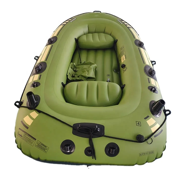 Barca da pesca fluviale gonfiabile in PVC con garanzia di qualità con borsa per il trasporto e camera di sicurezza sul fondo