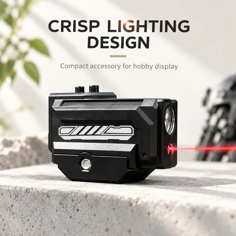 Multi‑Purpose Model Decorative Torch, Under‑slung Lighting Piece with Red Beam, Durable Accessory for Hobby Enthusiasts