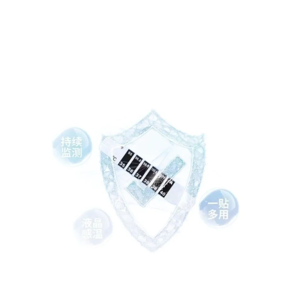 Reusable Forehead Temperature Patch Lightweight Design Quick Reading Health Monitoring Patch Easy Application Non-Disposable
