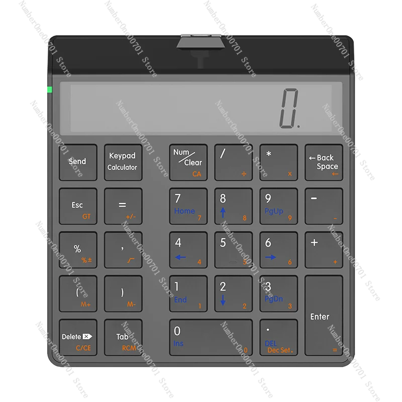 

KC9001S Bluetooth Беспроводная цифровая клавиатура Финансовый учет Зарядка Клавиатура Дисплей Калькулятор