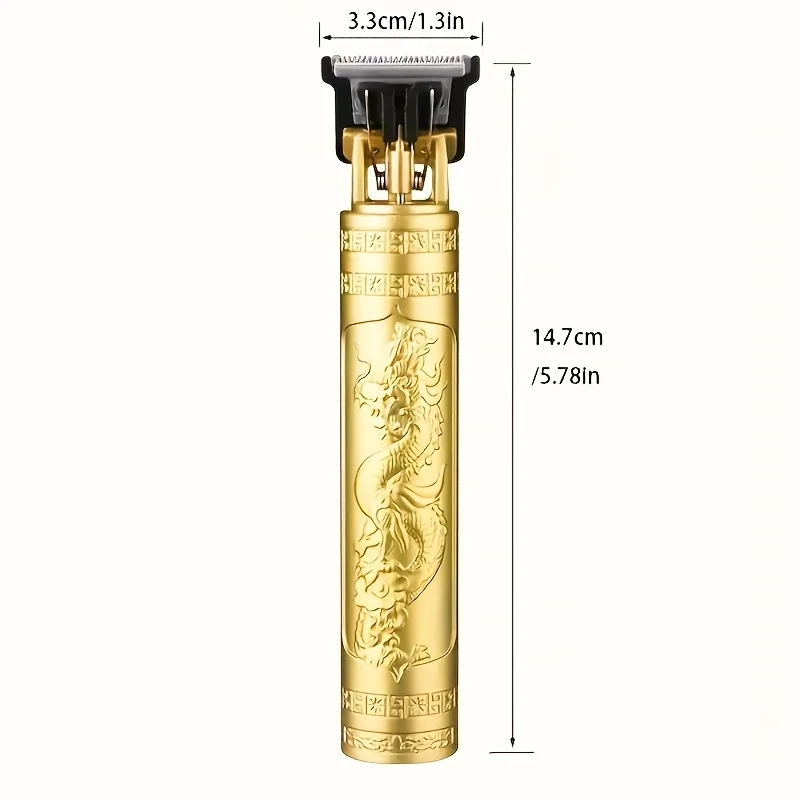 2025 T9 HairClipper Beard Shaving Body Hair Trimmer Clippers Electric Machine Men Haircut Machine 0mm Barber ShaverDragon Carved