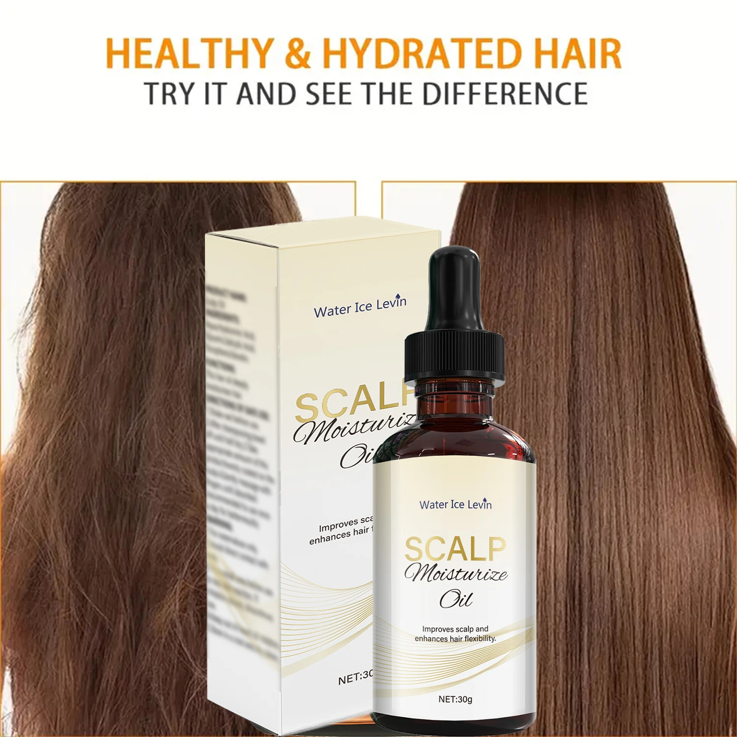 Scalp Moisturizing Oil with Hyaluronic Acid - Hydrates & Nourishes, Improves Flexibility, Winter Hair Care, Non-Greasy