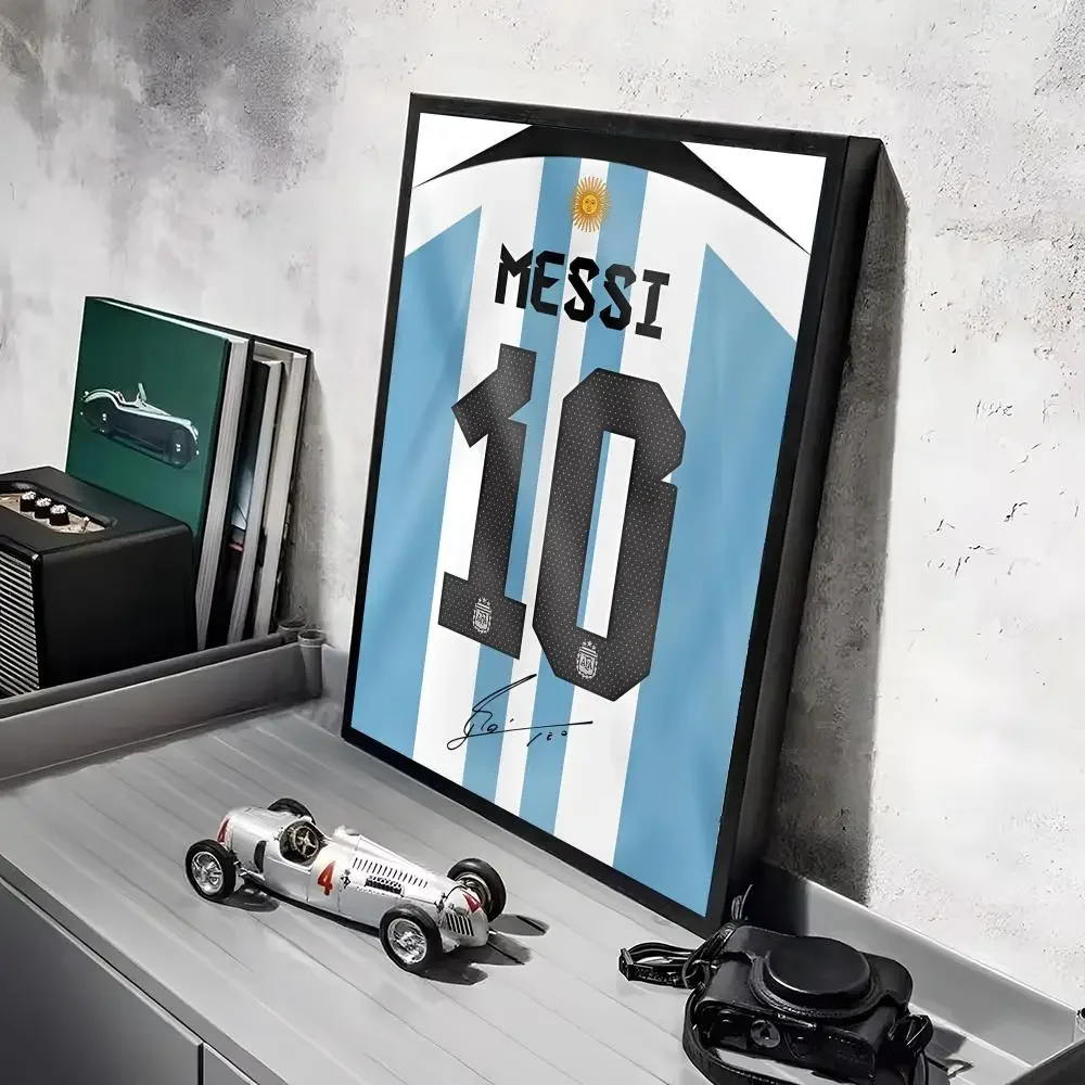 Fußballstar L-Lionel M-Messi Poster Aufkleber Wandbild Wandtattoos für Schlafzimmer Wohnzimmer Zuhause Selbstklebende Dekoration Geschenk – Detail 5