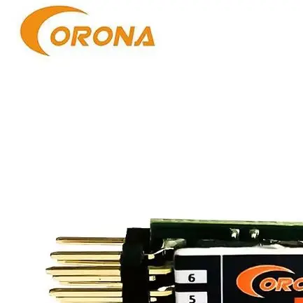 Corona R6SF 6CH 2.4G S‑FHSS FHSS RC Receiver SBUS 3.6‑8.5V 8g ‑98dBm for Futaba T6J T10J T14SG RC Airplane RX 13.6‑20.4ms Lat