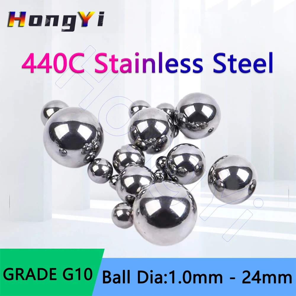 

G10 Grade 440C Stainless Steel Balls 1 1.2 1.5 1.588 2 2.381 2.5 2.778 3 3.175 3.5mm to 24mm 9Cr18Mo Round Ball Beads