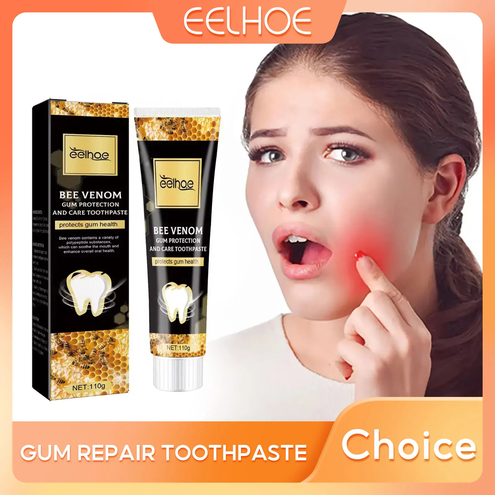 Gum Repair Toothpaste Plaque Caries Removal Protect Gingiva Treat Bad Breath Fade Tooth Stain Deep Clean Brightening Toothpaste