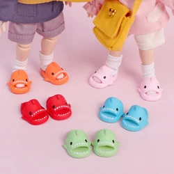 1:12 Poppenhuis Miniatuur Dingen Schattige Haai Slippers Pop Schoenen Pak Voor Ob11 1/12 Bjd Pop Gsc Dod, Ymy Pop Accessoires