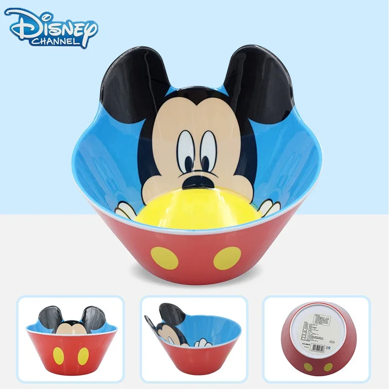 Disney Mickey Minnie Bowl Cartoon Belle Elsa Olaf Cute Bowl Silicone Placemat Child Sleeping Beauty Baby Feeding Bowl Pink Gift