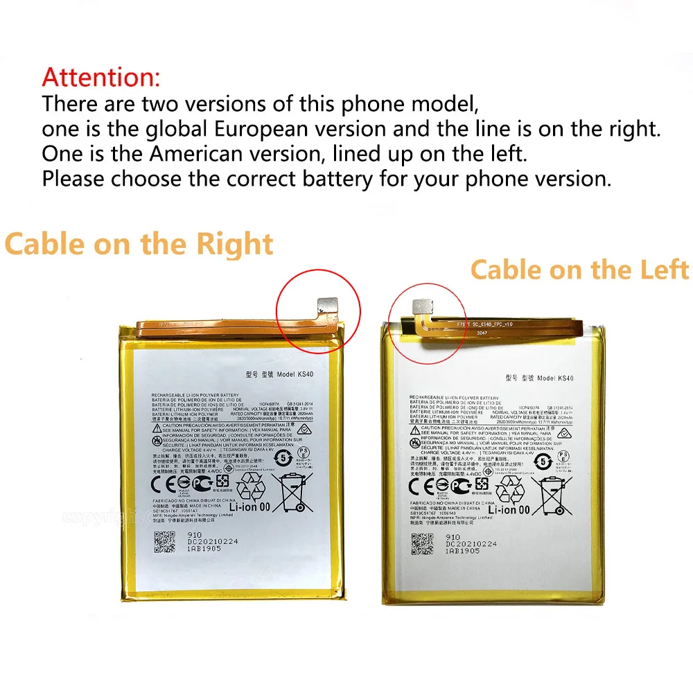 Original Genuine Replacement Batteria 3000mAh Battery For Motorola Moto E6 Play XT2029 XT2029-1 KS40 Batteries+Tracking Number