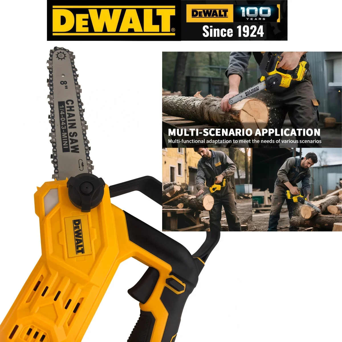 

Dewalt 20V Electric Goddess 8in Brushless ﻿Electric Chain Saw Cordless Woodwork Cutting Garden Pruning Saw