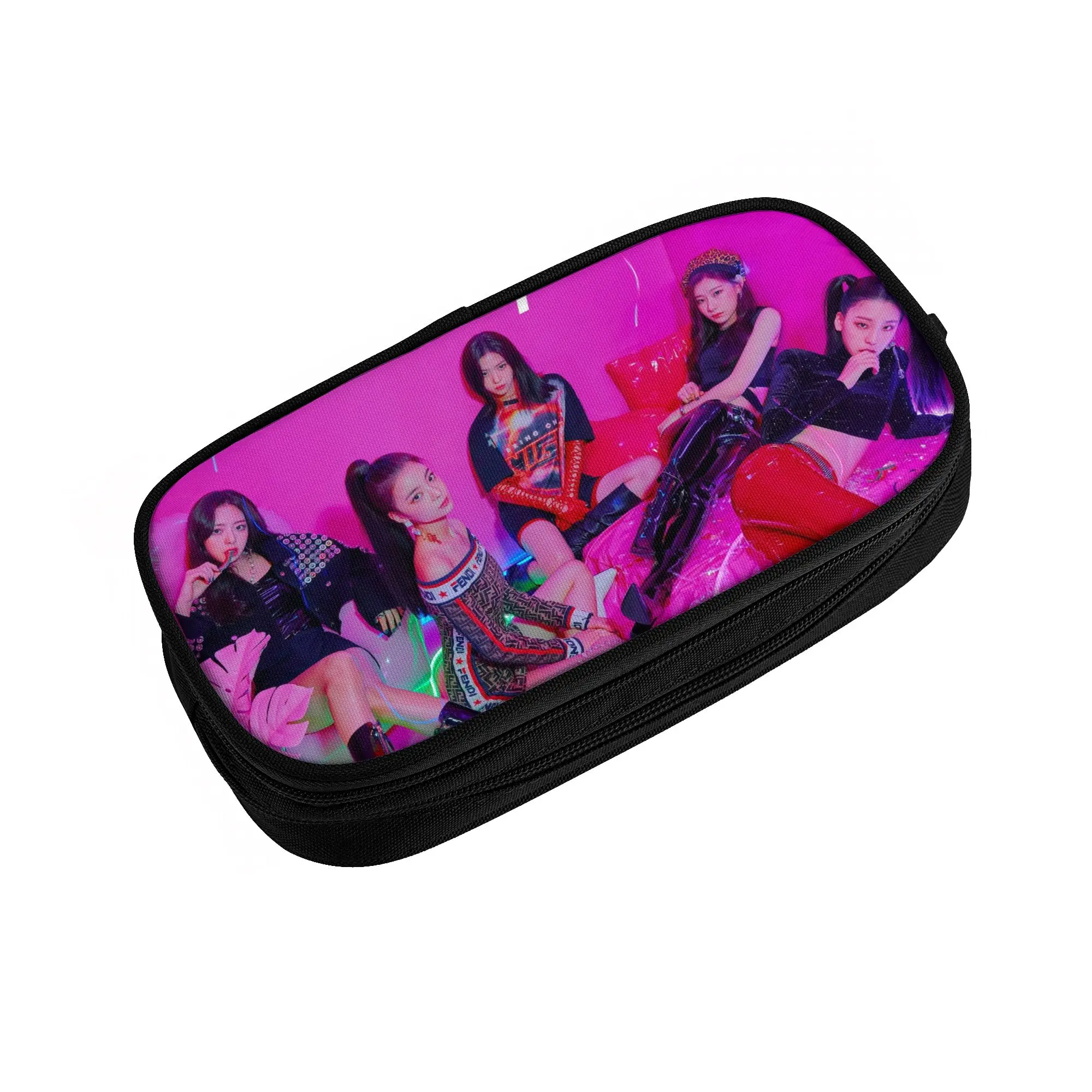 Kpop Group Itzyes Korean Girls Singer Pencil Cases for Boy Girl Large Storage Pen Bag Box School Accessories