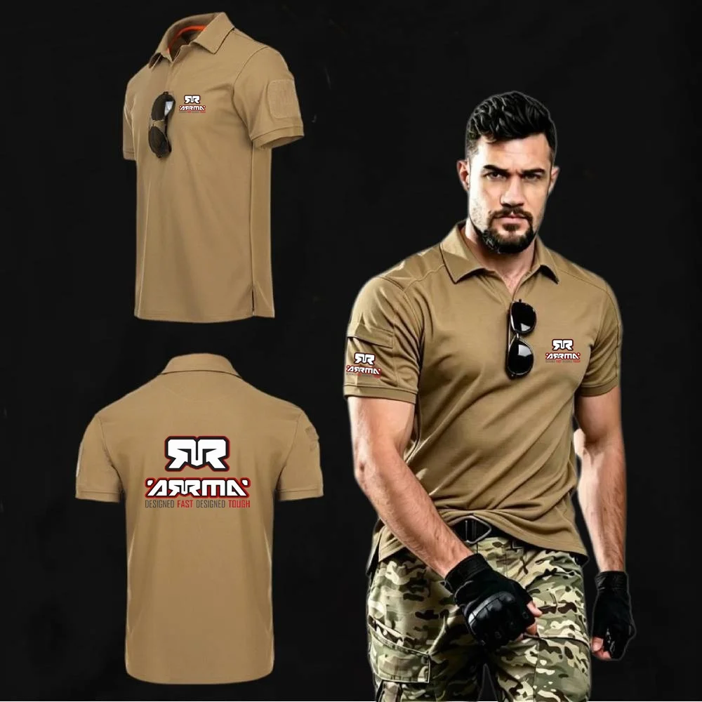 Polo Shirt Military Tacitcal Training Short Sleeved Shirts Jungle Mountain ARRMA Rc Tees Army Hiking Tshirt Men's POLOS Tops