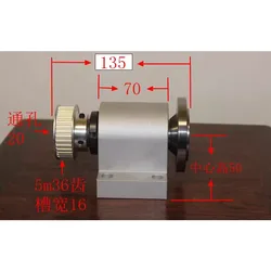 80 100 Lathe Spindle Assembly Through Hole 20 Center Height 50 Lathe Spindle High-strength Lathe Head Assembly with Flange