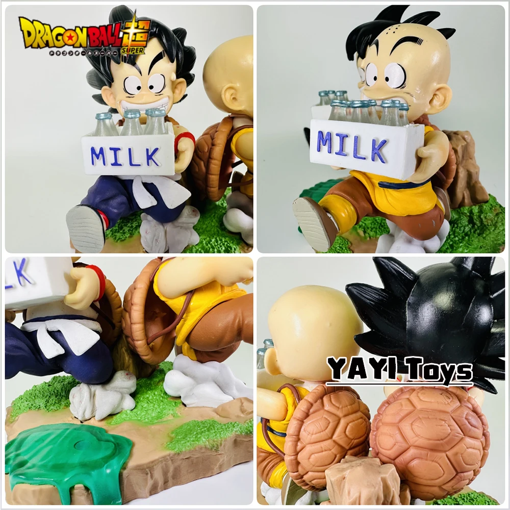 حار لعبة دراغون بول أنيمي الشكل سون جوكو وكريلين الحليب تسليم نموذج عمل أرقام محيط دمية بولي كلوريد الفينيل نموذج الهدايا اللعب