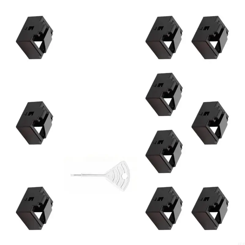  10Pcs Professional Ethernet Port Dust Cap Set With Theft Proof Locking System