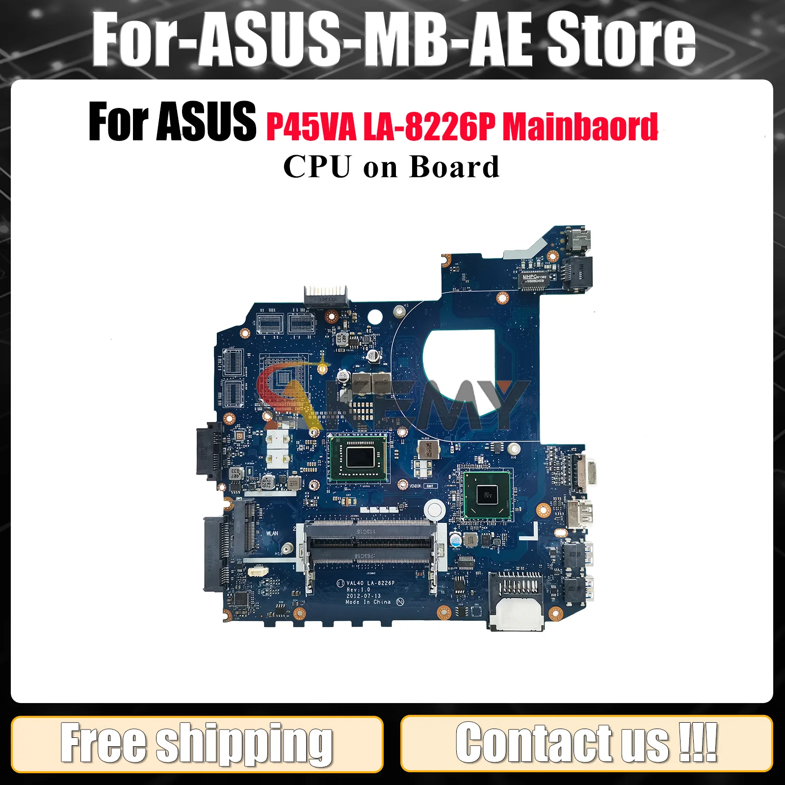 

LA-8226P Материнская плата для ноутбука ASUS K45A P45VA K45A Материнская плата для ноутбука с процессором 100% тестирование ОК быстрая доставка Высокое качество