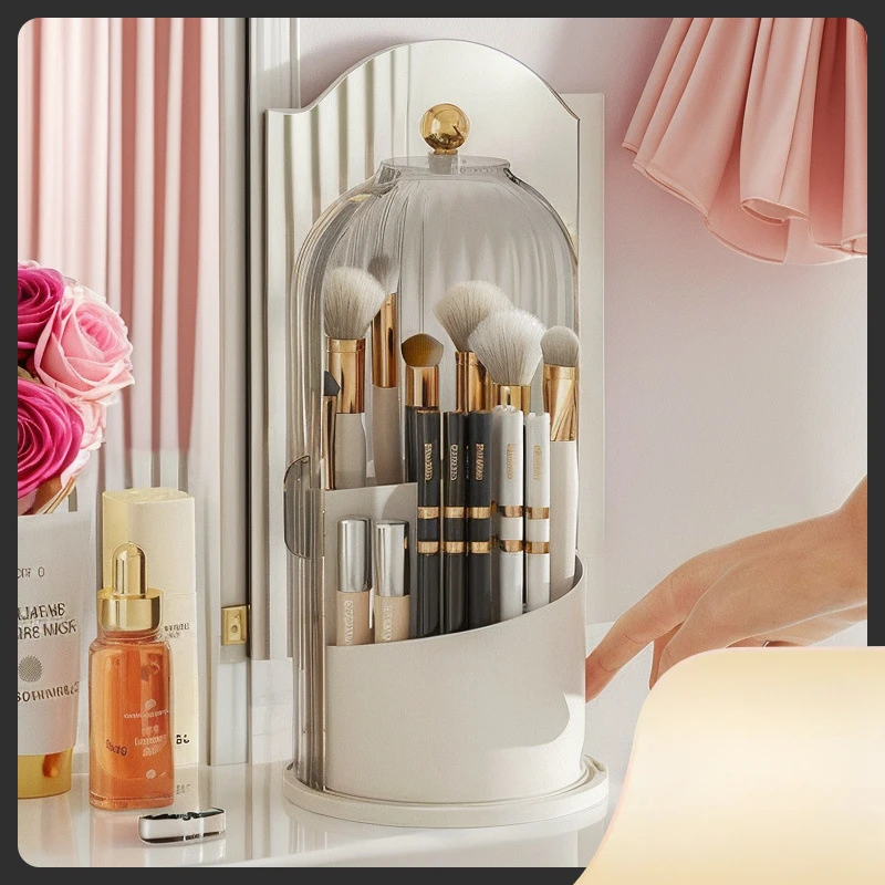 G Cosmetics Storage Box Rotating Makeup Brush Storage Cartridge Lipstick Eyeshadow Dresser Desktop Eyebrow Pencil Brush Storage