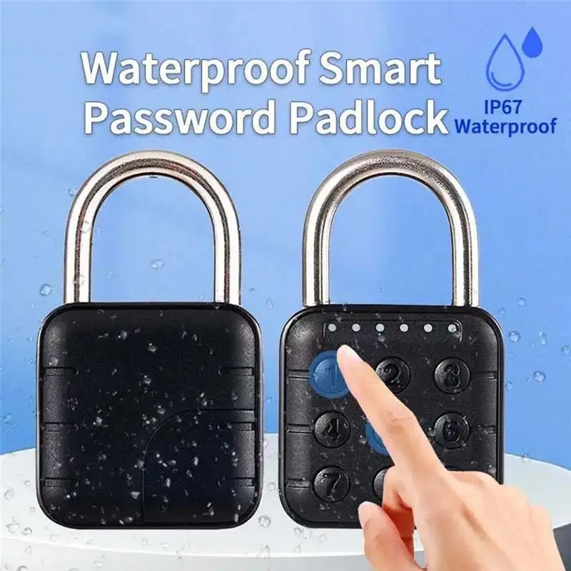 ABZZ-Tuya Bluetooth Smart Fingerprint Door Lock Keyless Quick Unlock Anti Theft Padlock IP67 Waterproof Home Securit Lock-B Dura