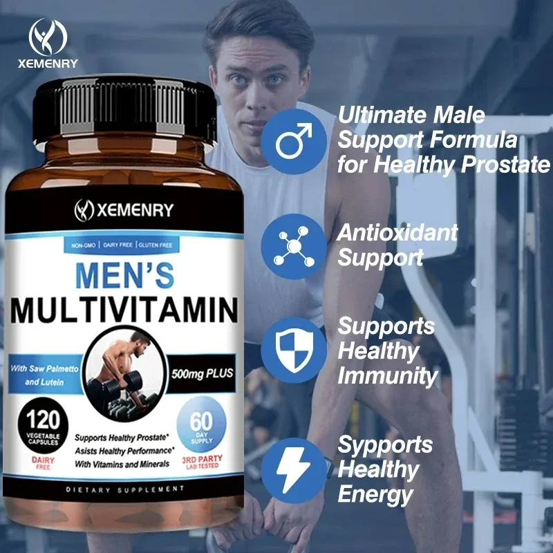

Men's Multivitamin - Energy Boost, Multiminerals, Muscle Growth, Prostate Health