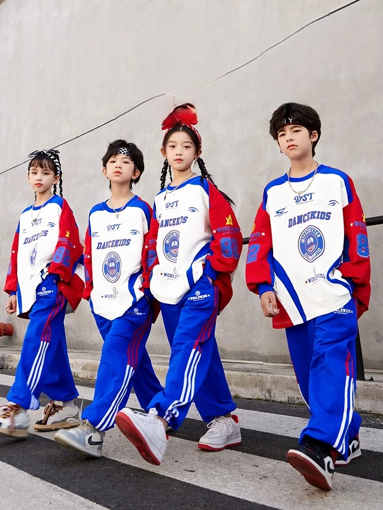 Boys loose fried street suit Elementary School Games cheerleading business attire