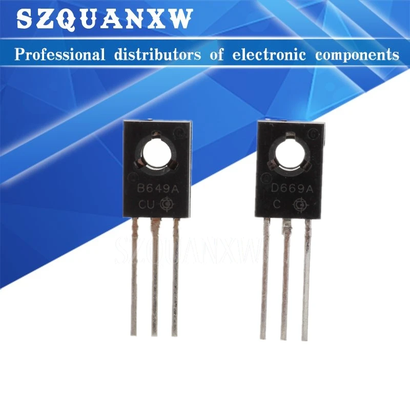 10Pcs/Lot 2SD669A TO-126F 2SB649A 2SD669 D669A D669 TO-126 Audio Power Transistor