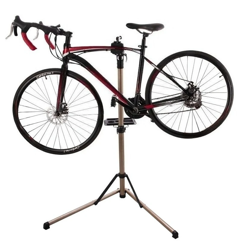 Folding Bike Repair Stand Aluminum Alloy Workbench with Magnetic Tool Tray Portable Universal