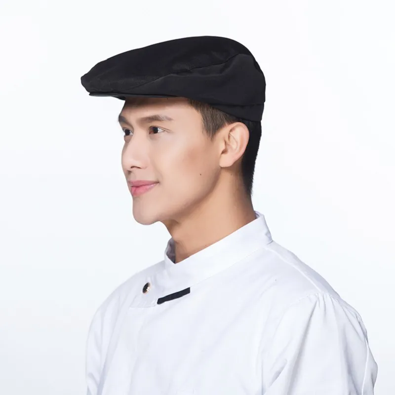 Anti-fouling Kitchen Aprons Beret Work Uniform Chef Apron Cook Cap for Grill Restaurant Bar Shop Cafes Beauty Nails Household