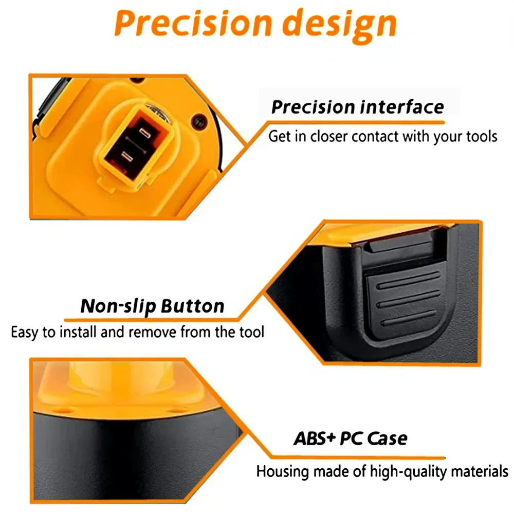 9800mAh 9.6V For Dewalt Ni-MH Battery DE9061 DE9062 DW9060 DW9061 DW9062 EZWA DE9036 4800mAh 6800mAh