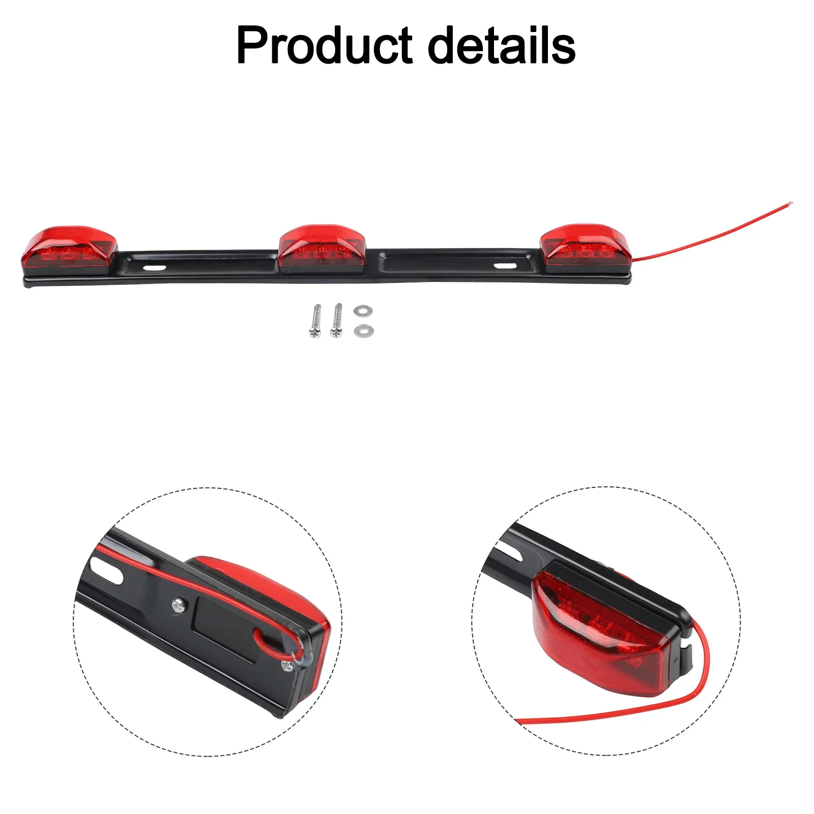 12V Brake Light System 12V Car Taillights High Universality Fitment Non-deformed Structure Reliable Performance