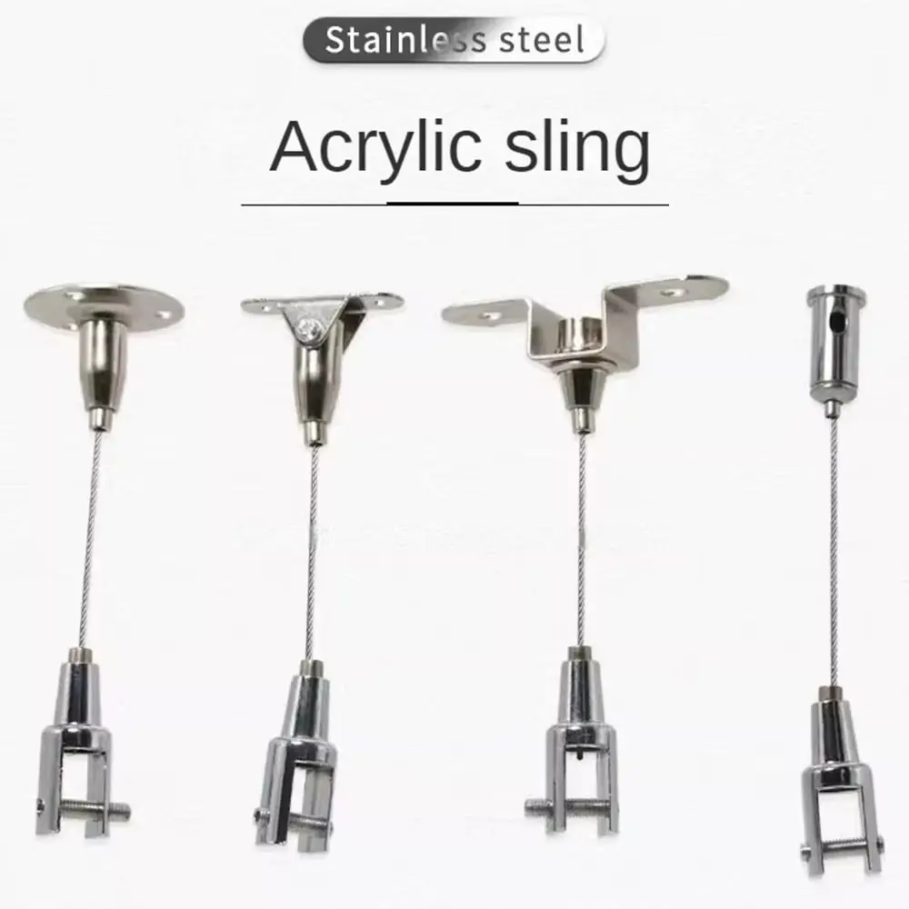 1Pcs 1.5mm Wire Rope Suspension Kit Adjustable Spring Hook Stainless Steel Steel Wire Cable Set Clip Code Load Bearing