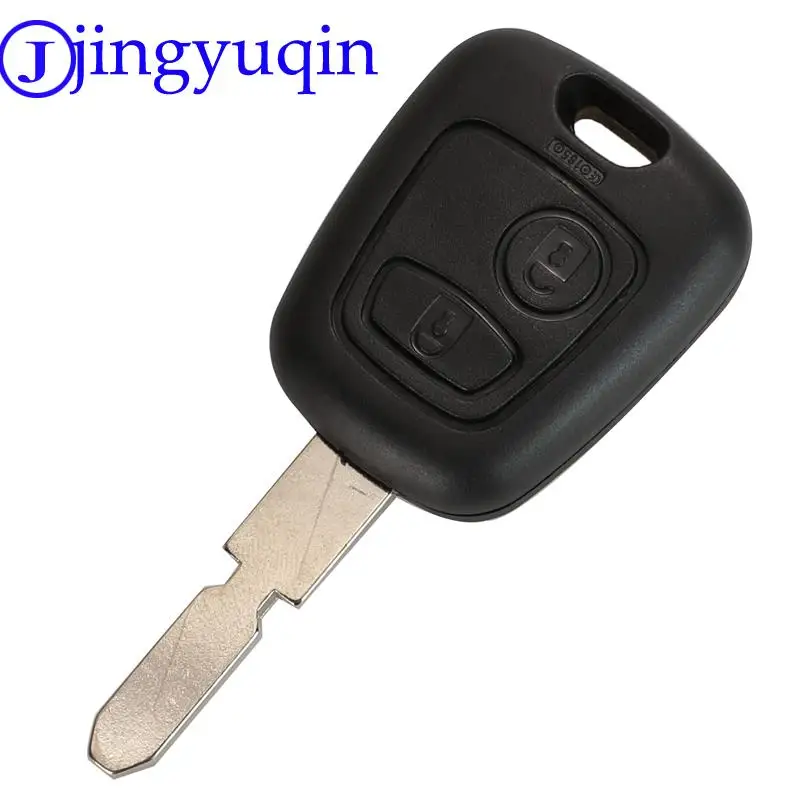 jingyuqin For Peugeot 406 407 408 607 2 Buttons Remote Car key Transponder Chip ID46 434Mhz&NE78 Blade Original keys