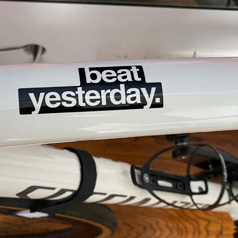 1PC Beat Gestern Straße Fahrrad MTB Rahmen Aufkleber Oberrohr Wasserdicht Mode Dekoration Zubehör Fahrrad Langlebige Vinyl Aufkleber