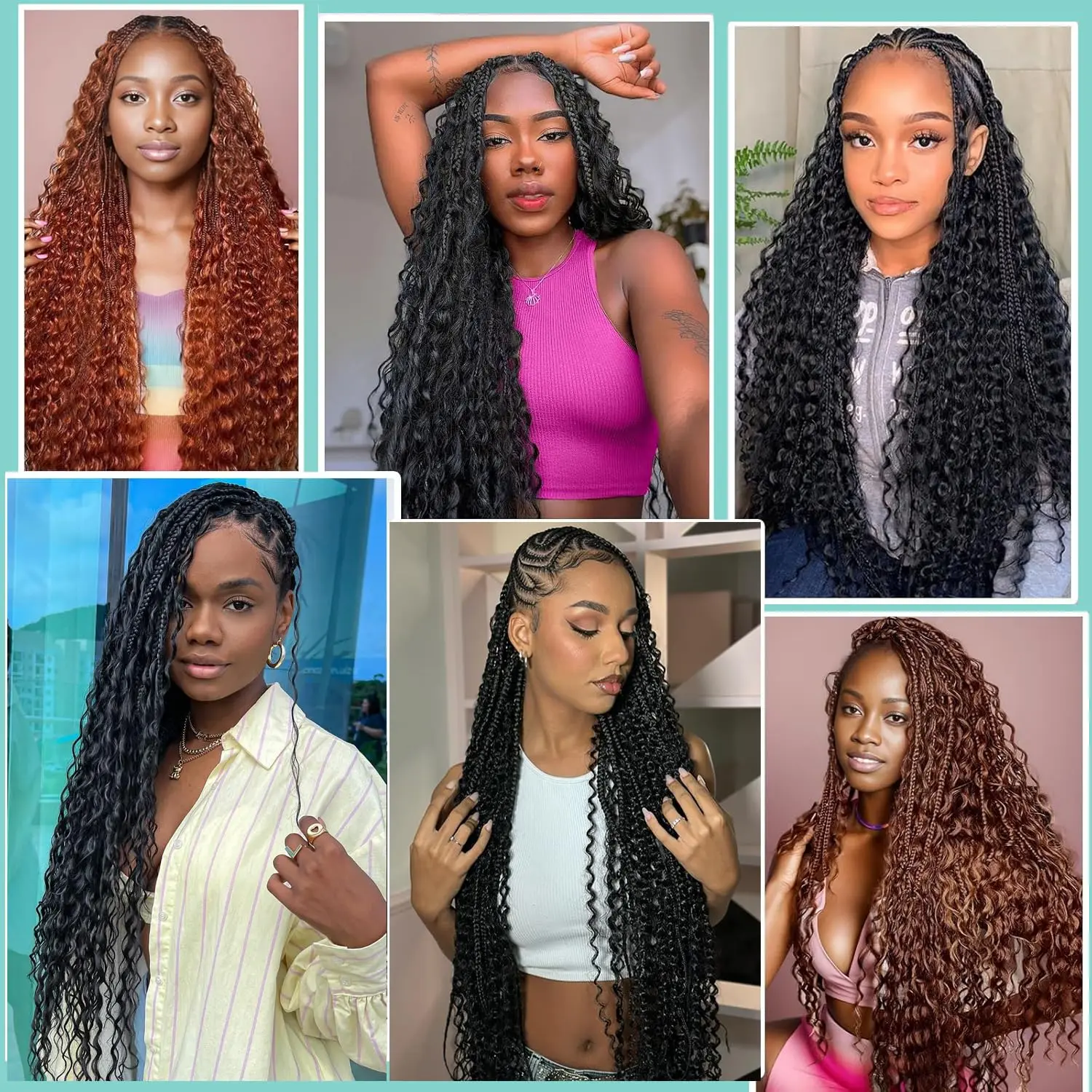Boho Hair for Braiding Deep Wave Braids Human Hair 16 Inch Bulk Bundles