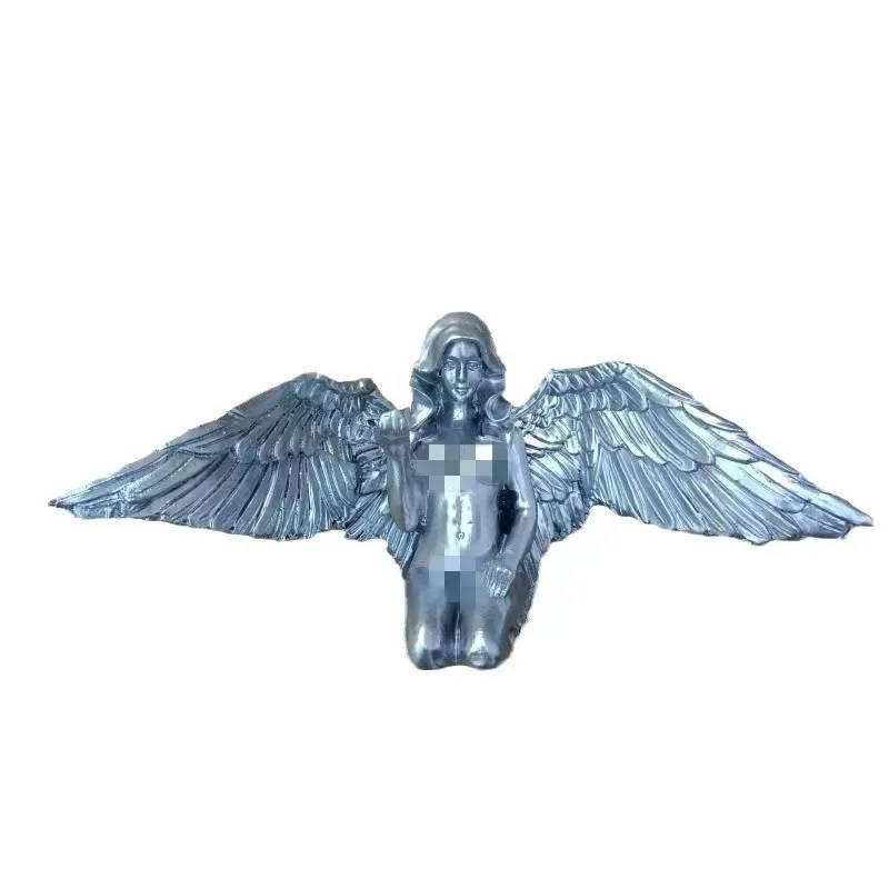 

1pcs Figurines & Miniatures Silver Angel Wings Resin Crafts Desktop Ornaments Garden Ornaments Home Decor Angel Cabochon