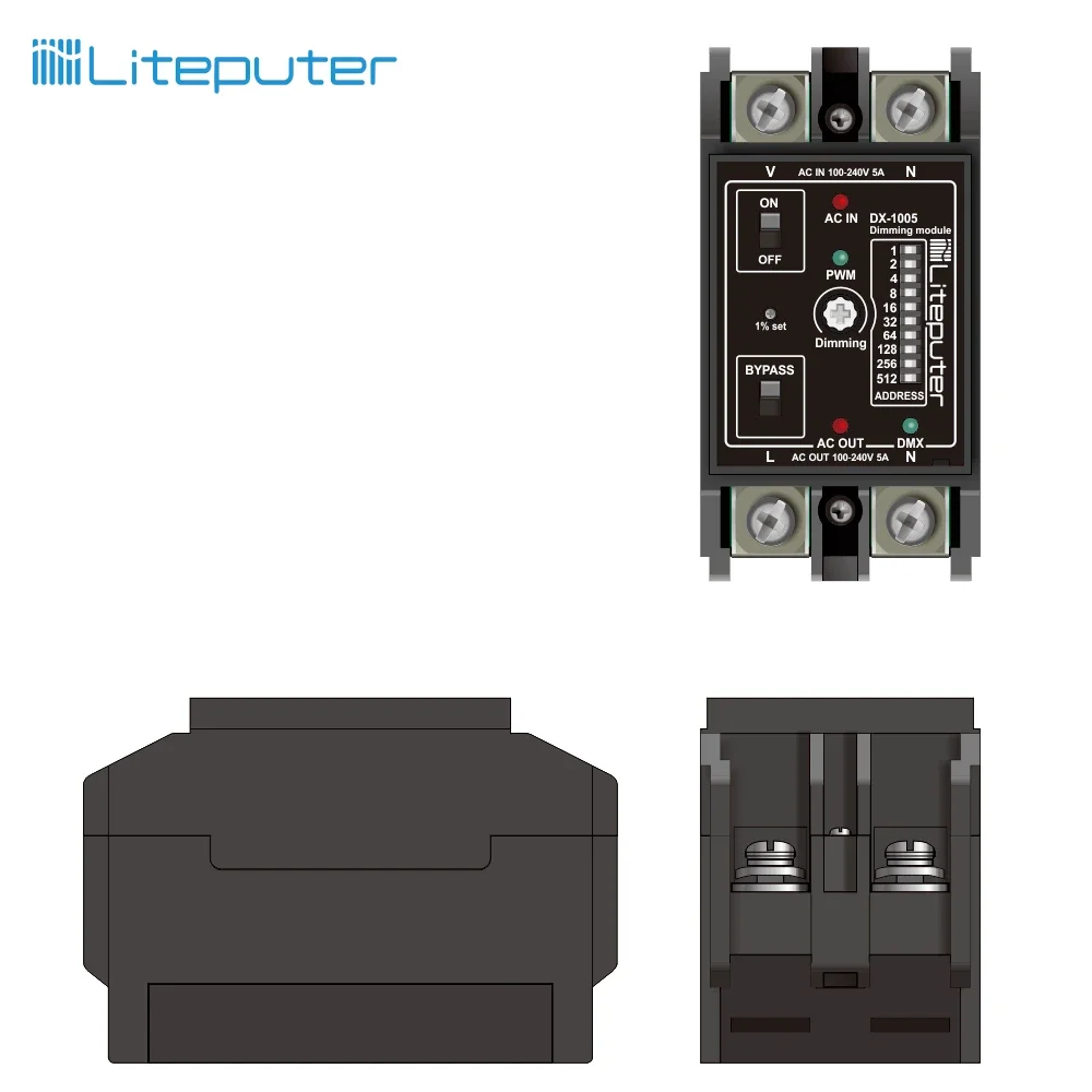 

AC100-240V 5A DMX/RS485 TRIAC DIMMER for LED LIGHT
