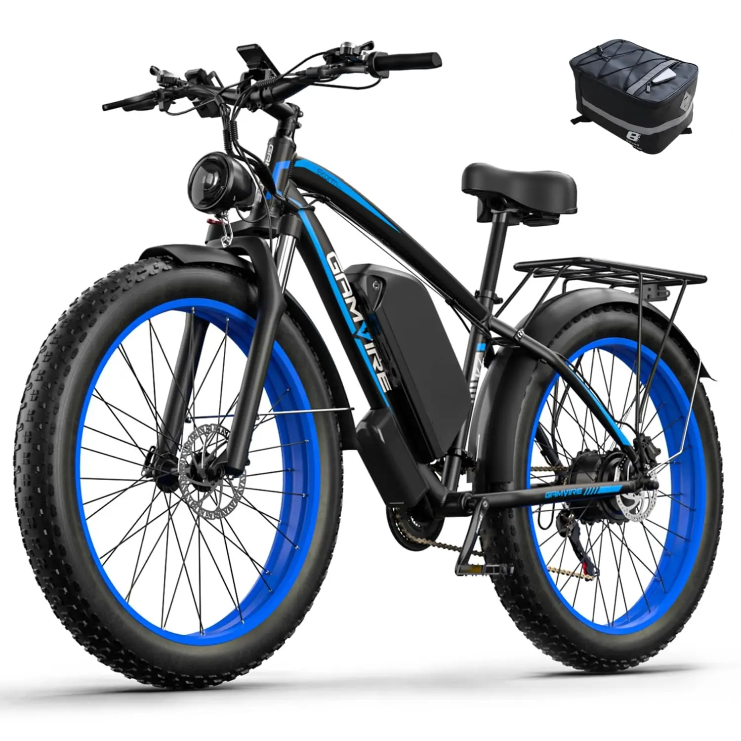 52V 19.2Ah/32Ah 2000W/3000W/6000W Electric Bicycle 36/40/47MPH 70/110Miles Off Road Mountain Fat Tire 24