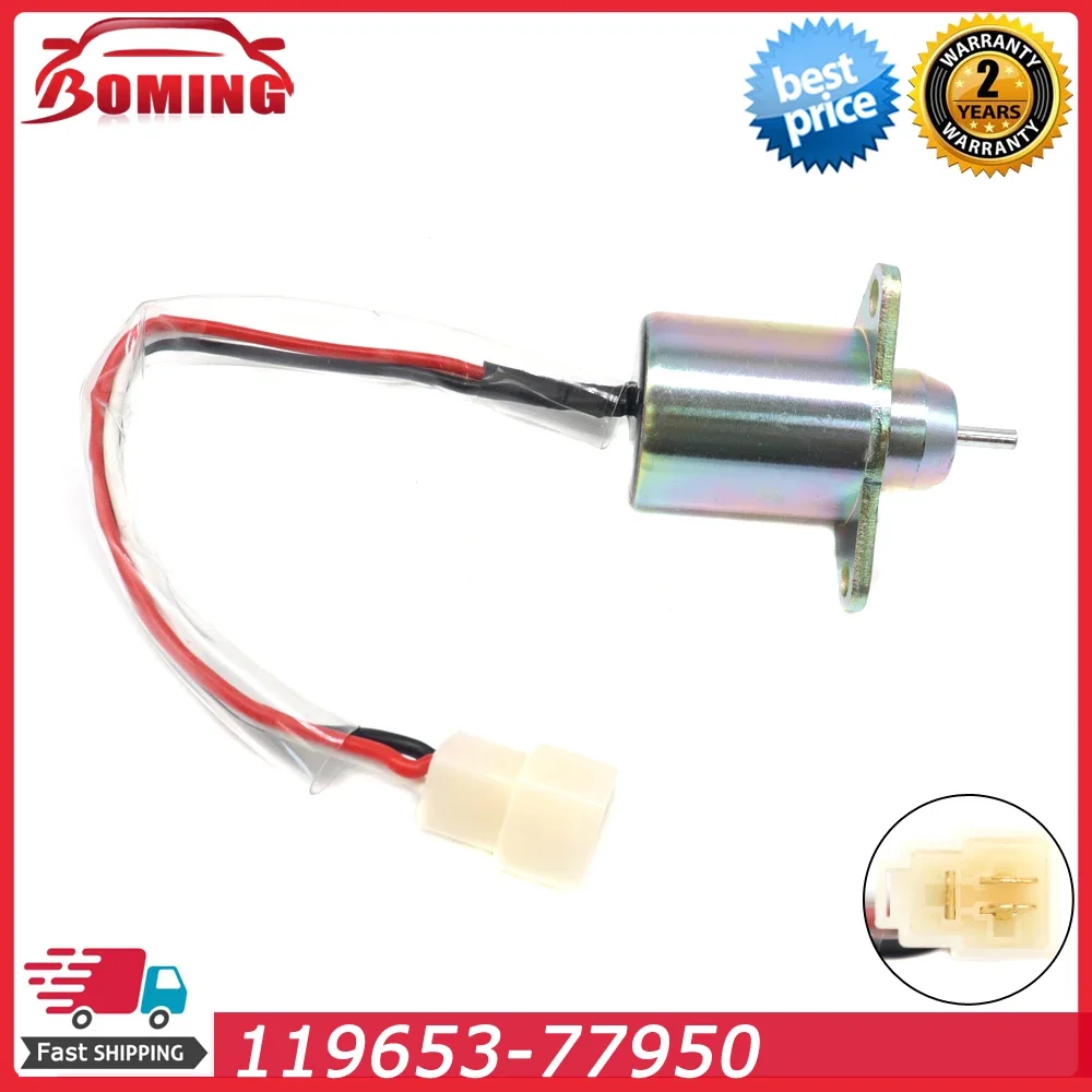 

Car Fuel Stop Solenoid 119653-77950 For 3TNE84 3TNE88 4TNE84 3TNV70 3TNV76 4TNV84 11965377950 17594-6001-4 50-5-86400435-0