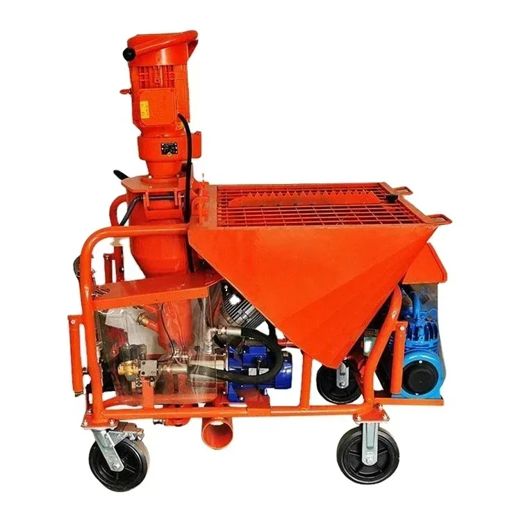 

wholesale price of gypsum mixer spray gun cement mortar plaster spraying machine
