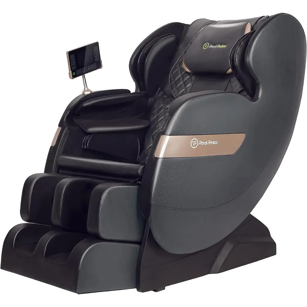 

Real Relax 2024 Massage Chair of Dual-core S Track, Full Body Massage Recliner of Zero Gravity with APP Control, Black and Gray