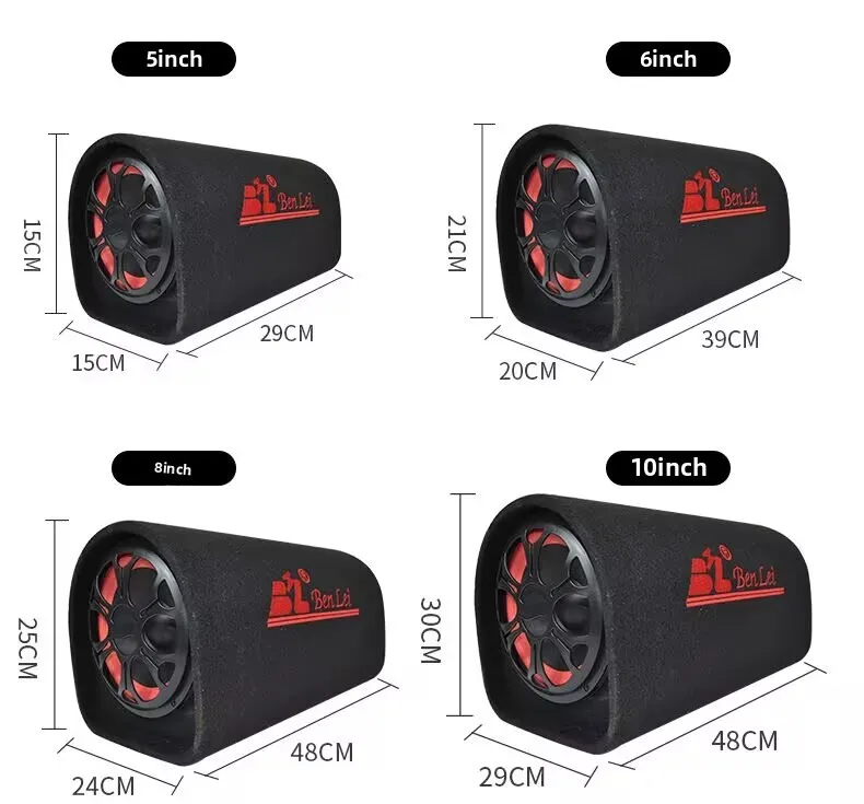 

KYYSLB car stereo high-power subwoofer Bluetooth with microphone USB card insertion tunnel speaker