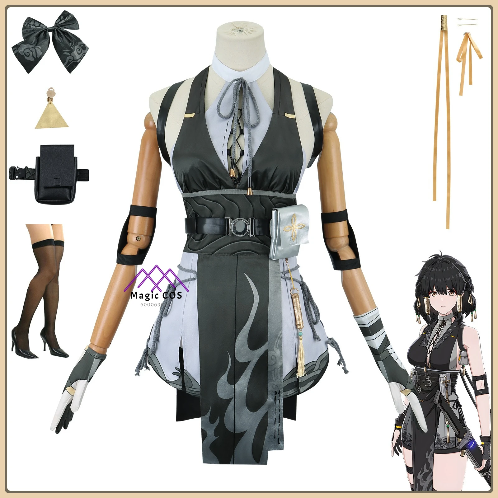 

Wuthering Waves Yangyang Cosplay Costume Outfit & Plant-Themed Accessories High Quality Anime Outfit for Women Role Playing