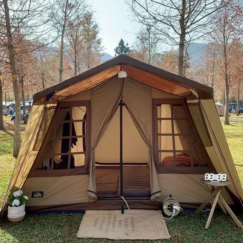 Style Tent Outdoor Folding Windproof Shelter for Multi-Person Camping and Glamping