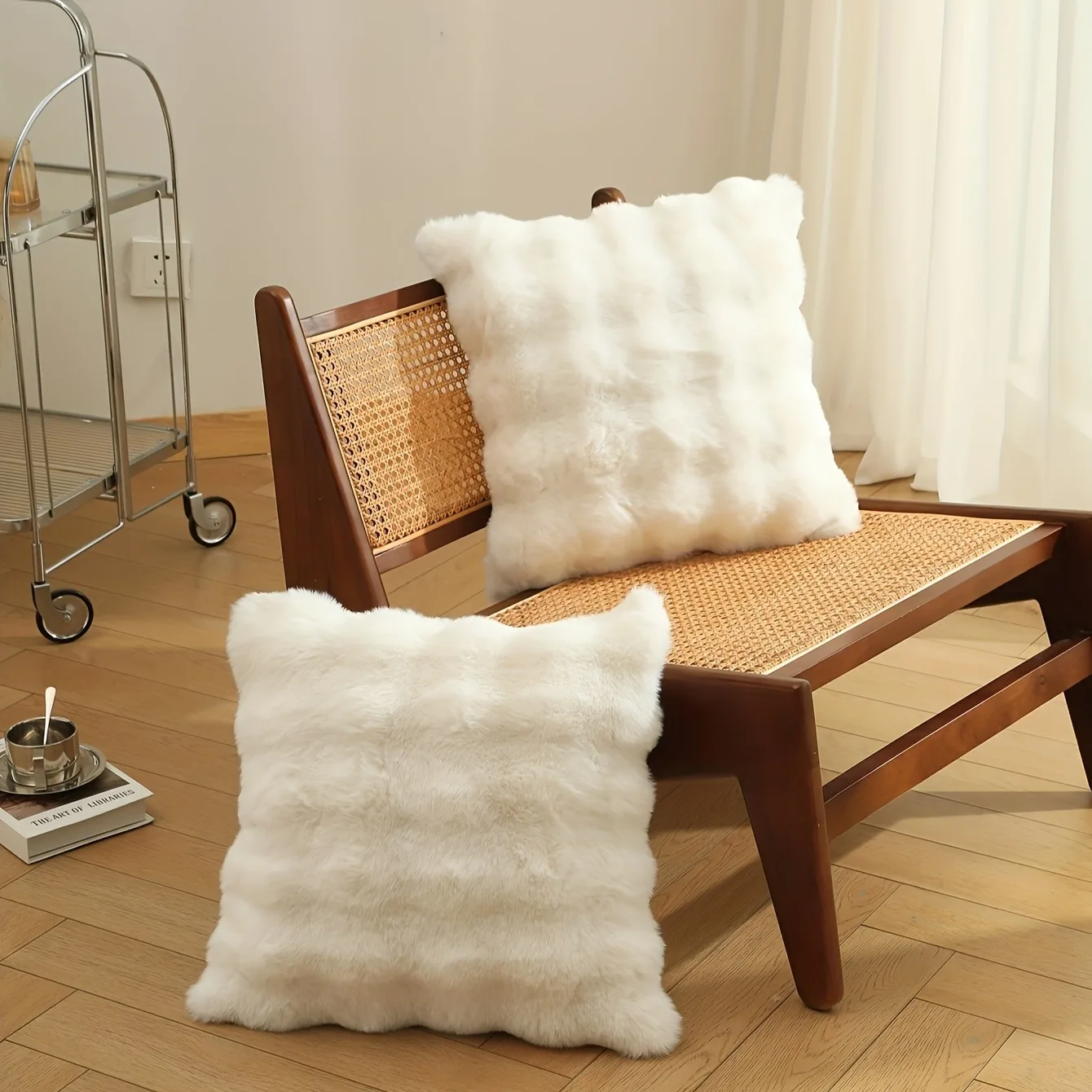 Bubble Plush Pillow Cover Luxury Sofa Cushion Cover Double-Sided Plush Pillowcase Without Filling