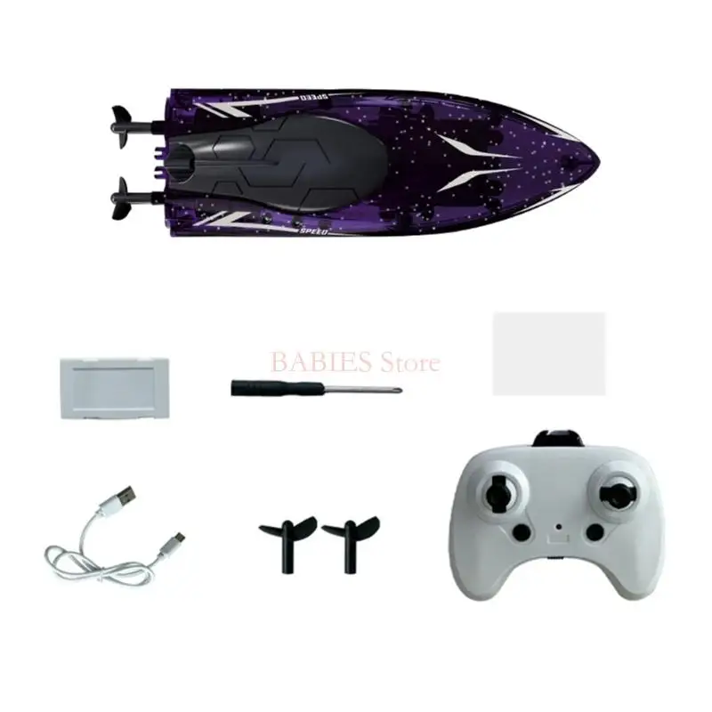 C9GB Electric Boat Remote Control Boats for Pools and Lakes for Kids and Adults,20km/h 2.4GHz Electric Boat Toy Rechargeable